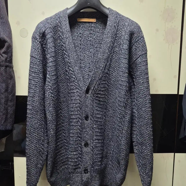 [BUNJANG] Niceness Connie Wool Silk Blend Cable Knit Cardigan M Grey / [M] 나이스네스 connie 울 실크 가디건 niceness