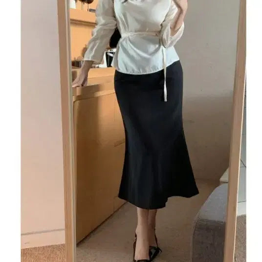 [BUNJANG] Every Morning Mermaid Long Skirt / 에브리모닝 머메이드 롱스커트