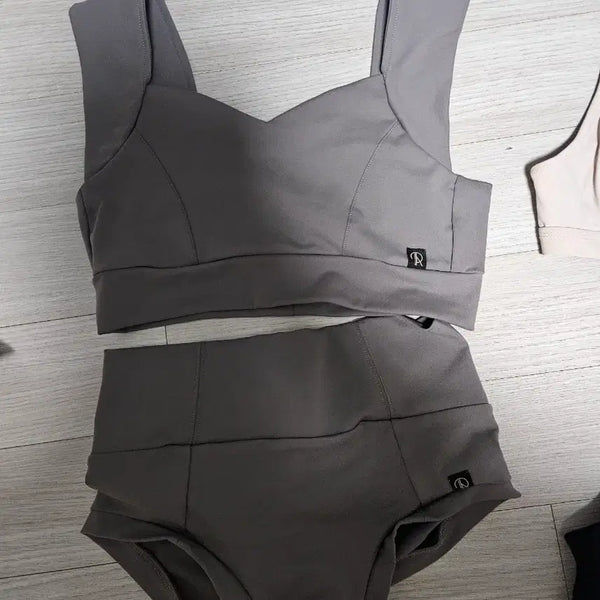 [BUNJANG] Forize Mocha Brown Pole Dance Wear Set (Top M, Bottom S) / 포리즈 모카브라운 폴웨어 세트 M/s