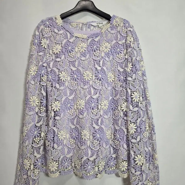 [BUNJANG] Ozsecon Daisy Lace Top / 오즈세컨 데이지 레이스 탑