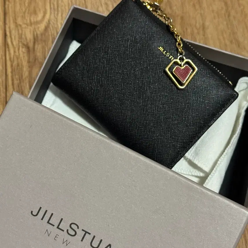 [BUNJANG] JILLSTUART Bifold Wallet Black Red / 질스튜어트 반지갑 블랙레드
