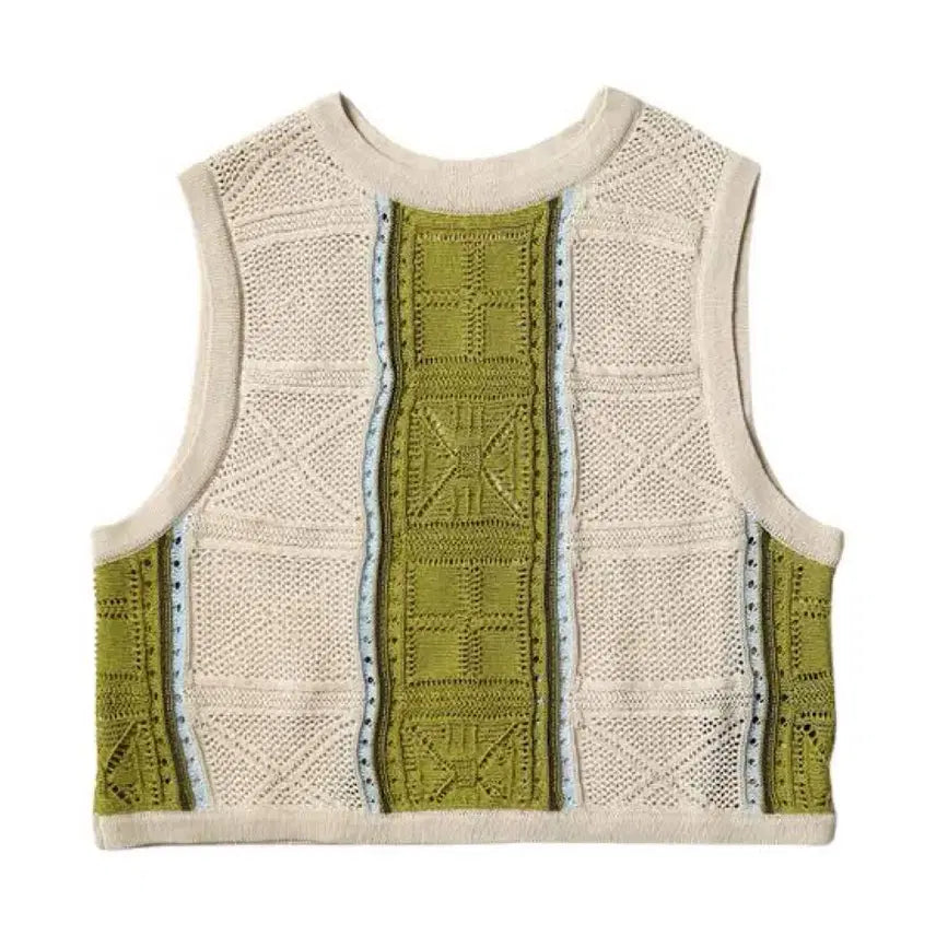 [BUNJANG] Capital 12G Crochet Knit Bustier Beige / [새상품] 캐피탈 12G 크로쉐 니트 뷔스티에 베이지 (1)