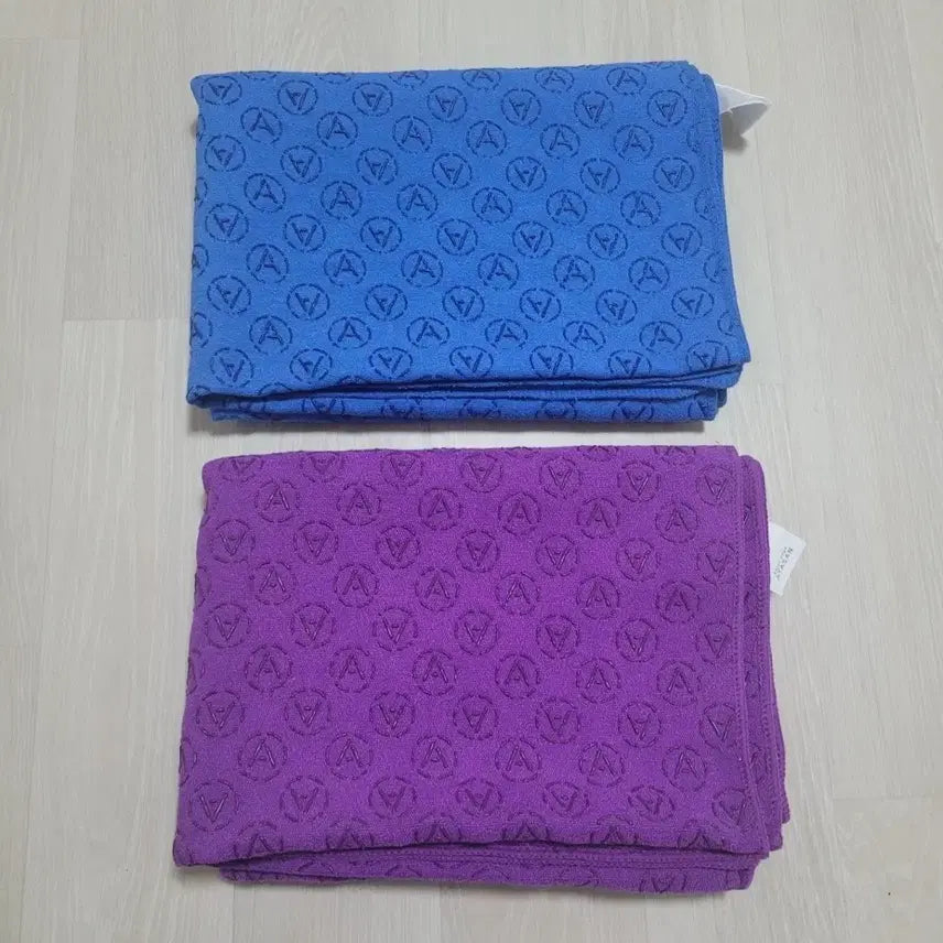 [BUNJANG] Yoga Towel Set (Purple, Blue) - 2 Pack / 요가 타올 2개 세트 (보라, 파랑)