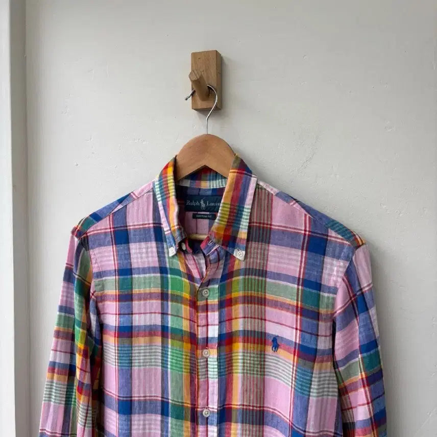 [BUNJANG] Polo Ralph Lauren Check Linen Shirt / 17346 - 폴로 랄프로렌 체크 린넨 셔츠