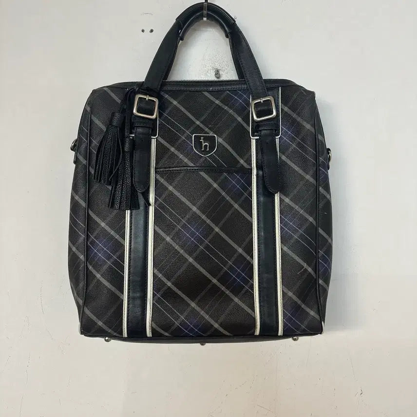 [BUNJANG] Hazzys Check Pattern Briefcase / 무배) 헤지스 체크 패턴 서류가방 브리프케이스