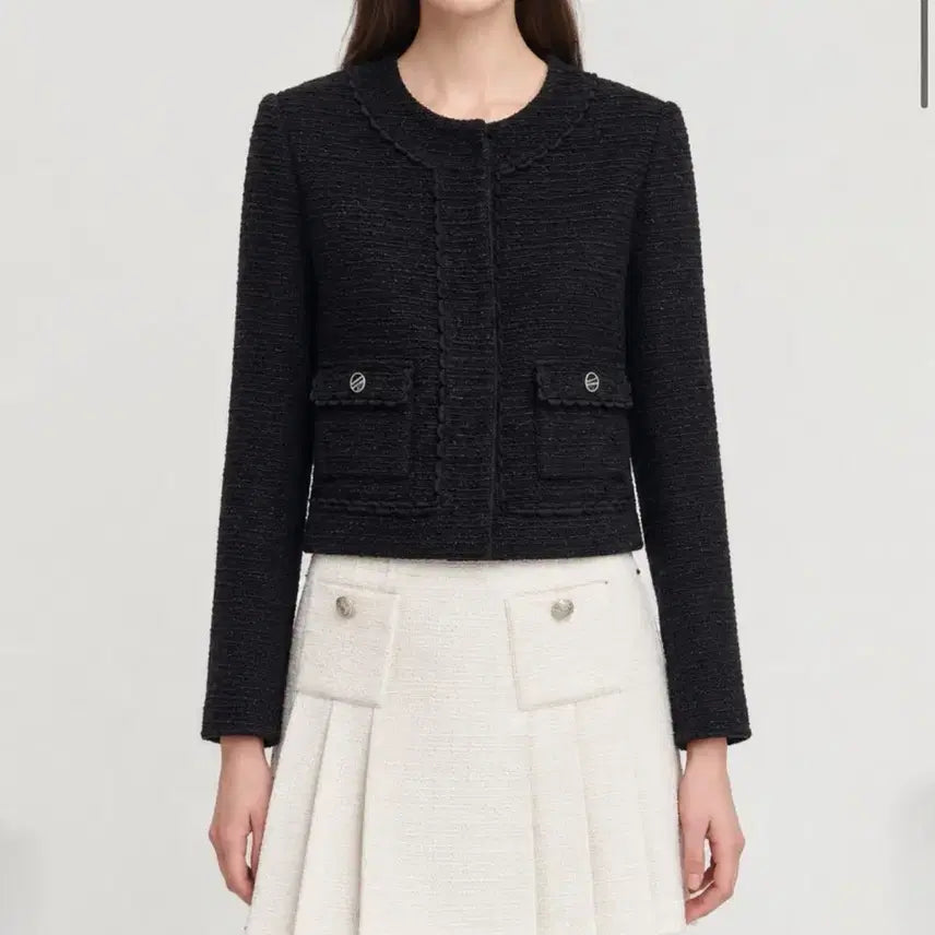 [BUNJANG] Sandro Tweed Jacket Black / SANDRO 산드로 트위드자켓 블랙