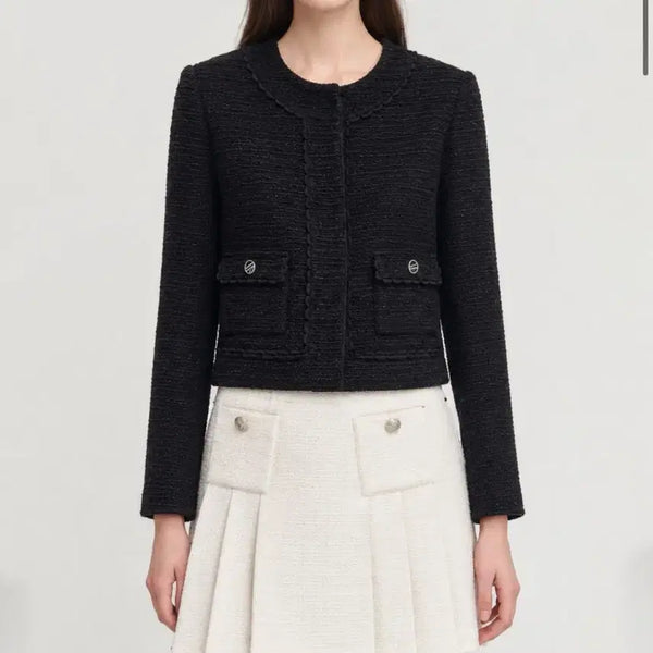 [BUNJANG] Sandro Tweed Jacket Black / SANDRO 산드로 트위드자켓 블랙