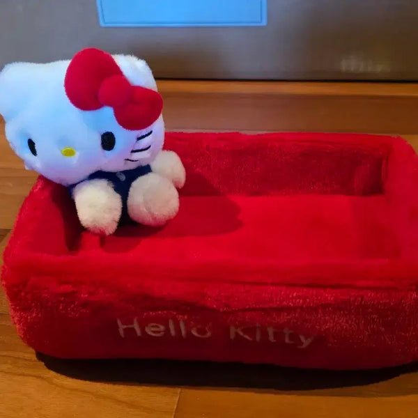 [BUNJANG] Hello Kitty Plush Basket / 헬로키티 털 바구니 팝니다!
