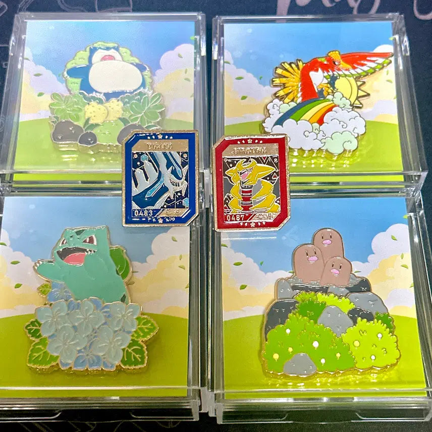 [BUNJANG] Pokemon x Isaac Toast Collaboration Badge Set / 포켓몬스터 이삭 토스트 뱃지 6종 일괄 (기라티나 디아루가 포함)