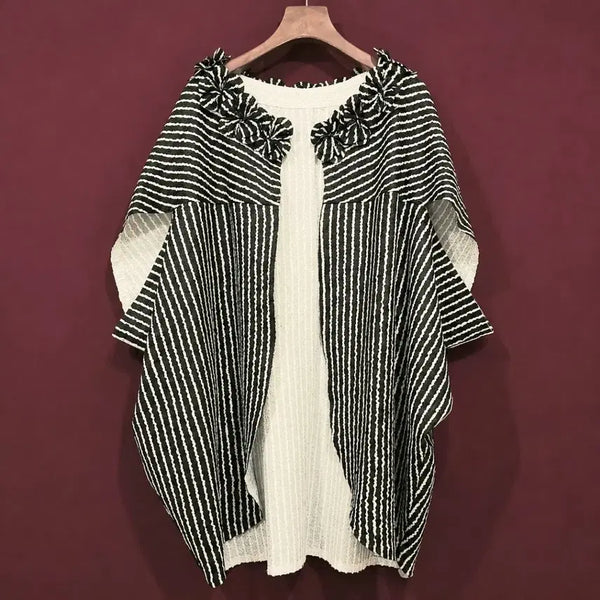 [BUNJANG] 3D Flower Neck Shawl Cardigan / 수입) 입체 플라워네크 숄st가디건