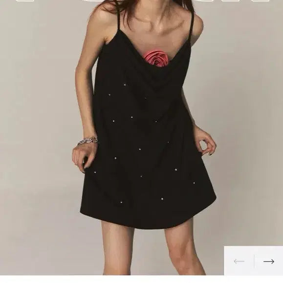 [BUNJANG] Cat PUNCH Black Cubic Bustier Dress (S) / Cat PUNCH 블랙 큐빅 원피스 S 새상품