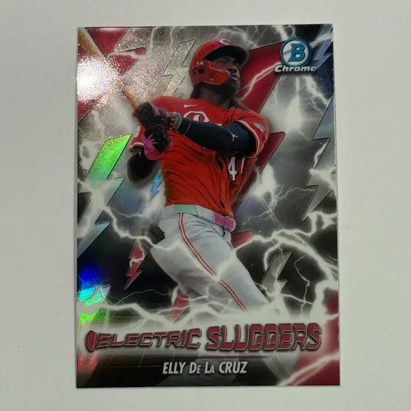 [BUNJANG] Cincinnati Reds Elly De La Cruz Electric Baumann Chrome Baseball Card / 신시내티 엘리 데 라 크루즈 일렉트릭 바우만크롬 야구 카드