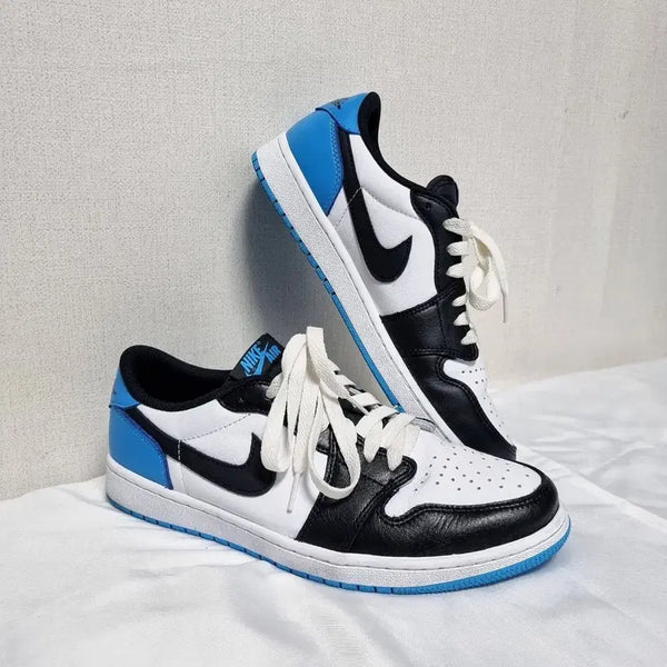 [BUNJANG] Air Jordan 1 Retro Low OG Black Dark Powder Blue / 조던 1 레트로 로우 OG 블랙 앤 다크 파우더 블루 275