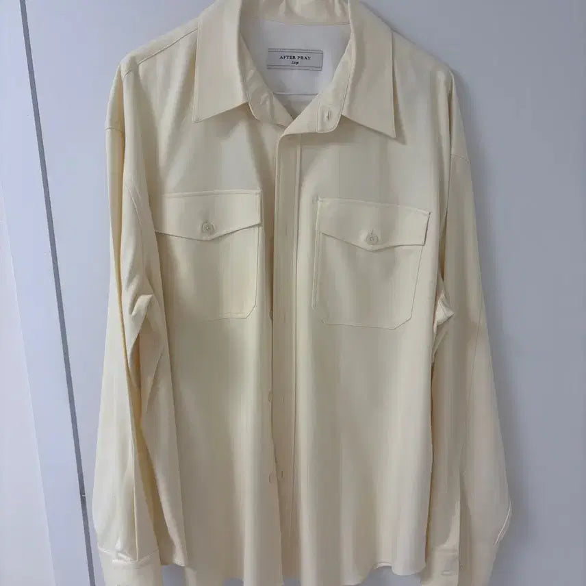 [BUNJANG] After Pray Oversized Shirt Light Yellow 105 / (1회착용) 애프터프레이 오버핏 셔츠 105