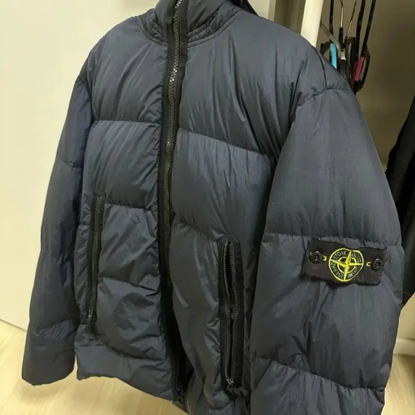 [BUNJANG] Stone Island Crinkle Reps Puffer Jacket Navy XL / 스톤아일랜드 크링클랩스 패딩 XL 네이비