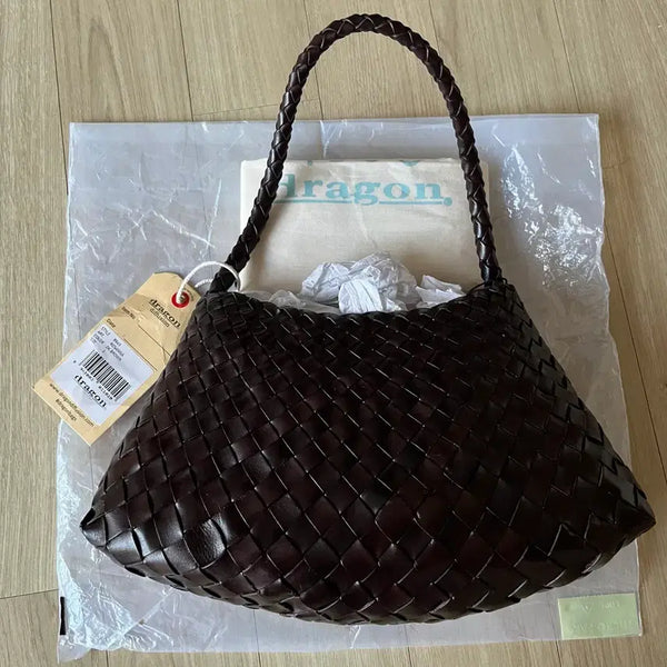[BUNJANG] Dragon Diffusion Lausanne Dark Brown Leather Bag / 새상품 정품 드래곤디퓨전 로잔나 다크브라운