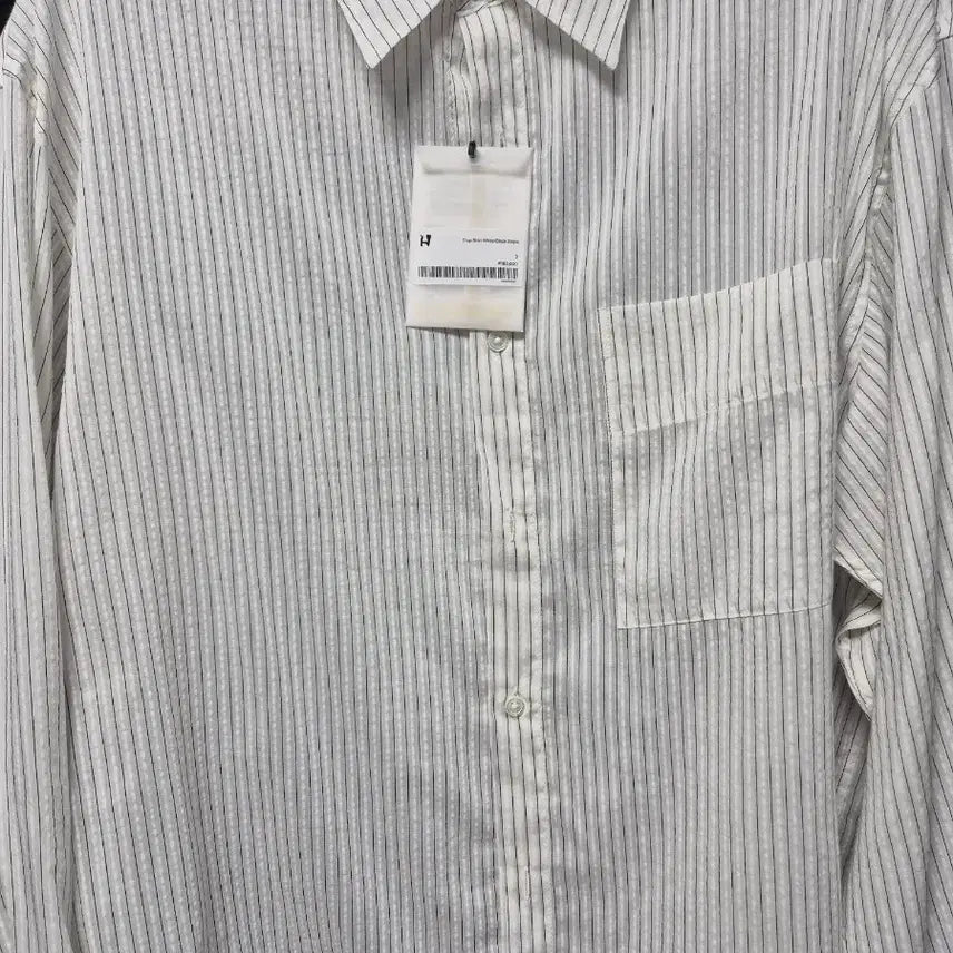 [BUNJANG] HAECHINGROOM Black Stripe Cropped Shirt / 해칭룸 크롭셔츠 블랙 스트라이프 3사
