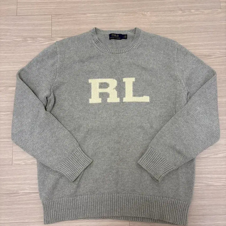 [BUNJANG] Polo Ralph Lauren RL Embroidered Knit Sweatshirt / (1회착용) 폴로 랄프로렌 RL 자수 니트 맨투맨