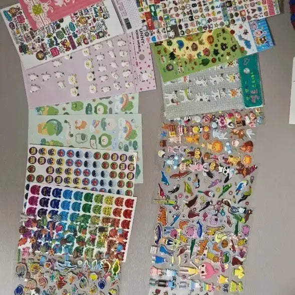 [BUNJANG] Felt Cute Animal Sticker Set - 17+ Designs / 고전스티커 펠트 귀여운 동물 스티커 세트  다수