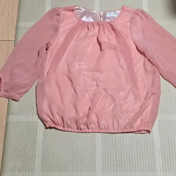 [BUNJANG] CLARO Sheer Blouse Pink / CLARO 시스루 블라우스 핑크