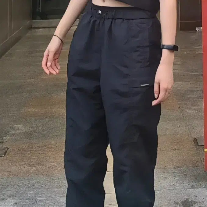[BUNJANG] TOPTEN BALANCE Nylon Jogger Pants Black / 탑텐  BALANCE 나일론 조거 팬츠 블랙
