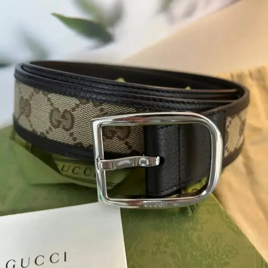 [BUNJANG] Gucci Men's Supreme GG Belt Brown (Size 95/38) / 구찌 남성 슈프림 GG 벨트 (95/38)