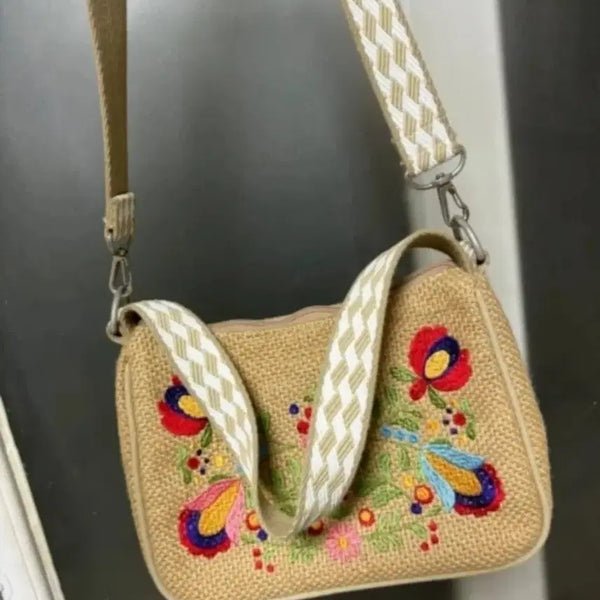 [BUNJANG] Embroidered Tote Bag Shoulder Bag / 자수 토트백 숄더백