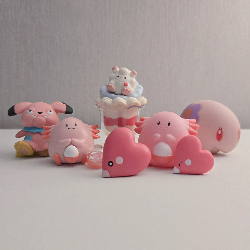 [BUNJANG] Pink Pokemon Gachapon Figure Set (8 Types) / 핑크색 포켓몬 가챠 피규어 굿즈 8종