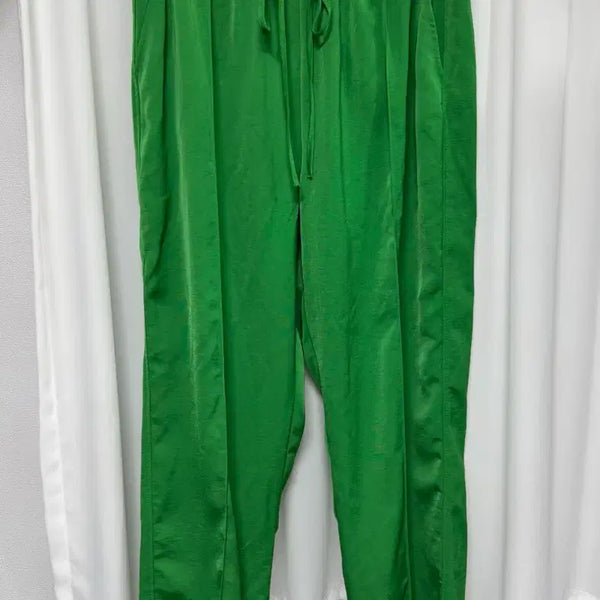 [BUNJANG] ZARA Wide Leg Pants Green / ZARA 자라 와이드 팬츠 그린