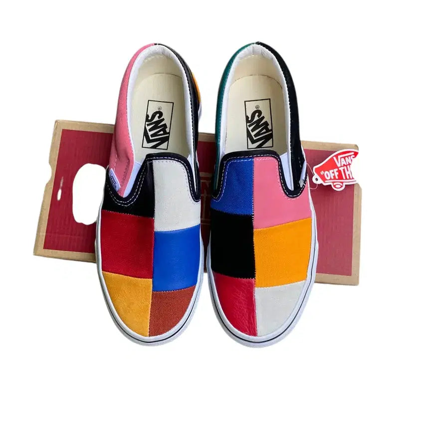 [BUNJANG] Vans Classic Slip-On Patchwork Shoes (240) / 반스 클래식 슬립온 패치워크 240