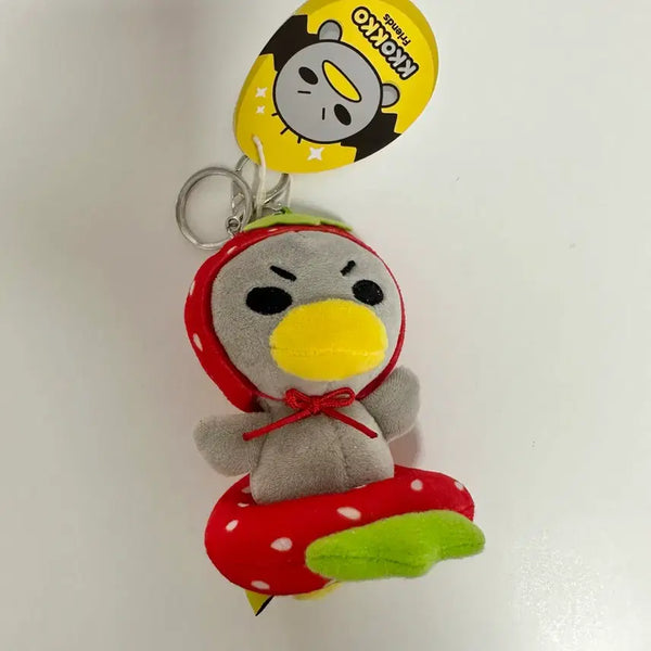 [BUNJANG] Annyeong Jadu Strawberry Tube Kkoki Doll Keychain / (새상품) 안녕자두야 딸기 튜브 여름 꼬꼬 인형 키링