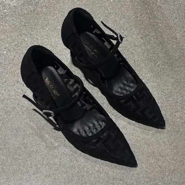 [BUNJANG] 6cm See-through Mary Jane Heels (Size 210) / 6cm 시스루 메리제인 힐 210