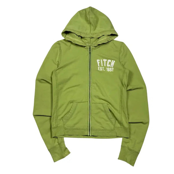 [BUNJANG] Abercrombie Green Full Zip Hoodie / 아베크롬비 그린 후드집업