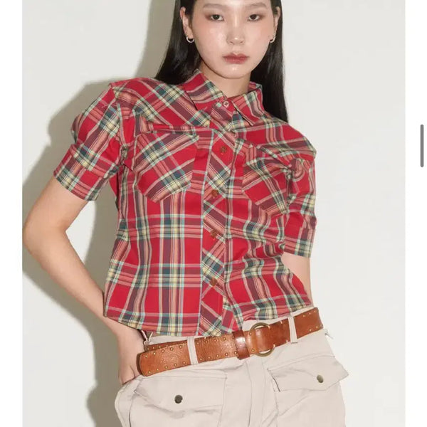 [BUNJANG] Heretic Western Check Short Sleeve Shirt / 헤레틱 WESTERN CHECK SHORT SLEEVE SHIRT