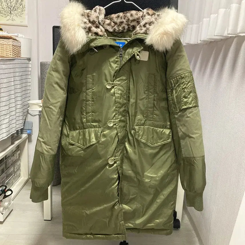 [BUNJANG] Adidas Down Bomber Long Padding Jacket / 아디다스 덕다운 봄버 롱패딩