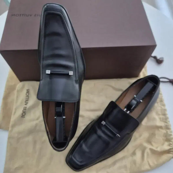 [BUNJANG] Louis Vuitton Men's Black Loafers UK 7.5 (260-265) / 루이비통 남성 로퍼 블랙 / 7.5 (260~265)
