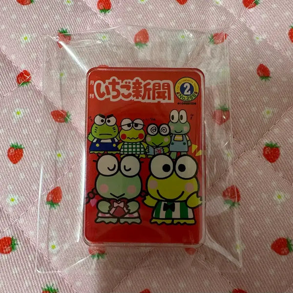 [BUNJANG] Sanrio Ichigo Shinbun Clip (Keroppi) / 산리오 이치고신문 집게(케로피)