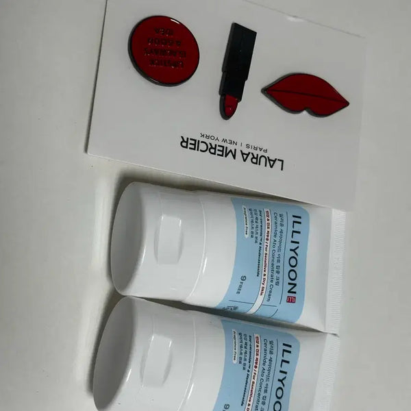 [BUNJANG] Laura Mercier Pin Badge Set + Illiyoon Ato Intensive Cream (2pcs) / 로라메르시에 핀뱃지세트+일리윤 아토 집중크림 2개
