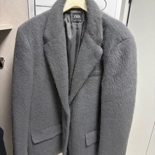 [BUNJANG] ZARA Wool Jacket Charcoal / 자라 울자켓 차콜