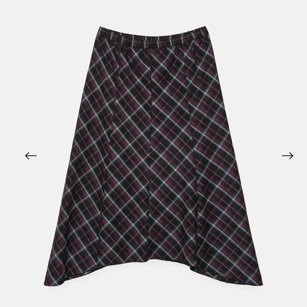 [BUNJANG] Enzo Blues Classic Checkered Banding Skirt / 엔조블루스 클래식 체크밴딩 스커트