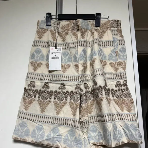 [BUNJANG] Zara Geometric Jacquard Bermuda Shorts / (M)자라 지오메트릭 자카드 버뮤다 팬츠