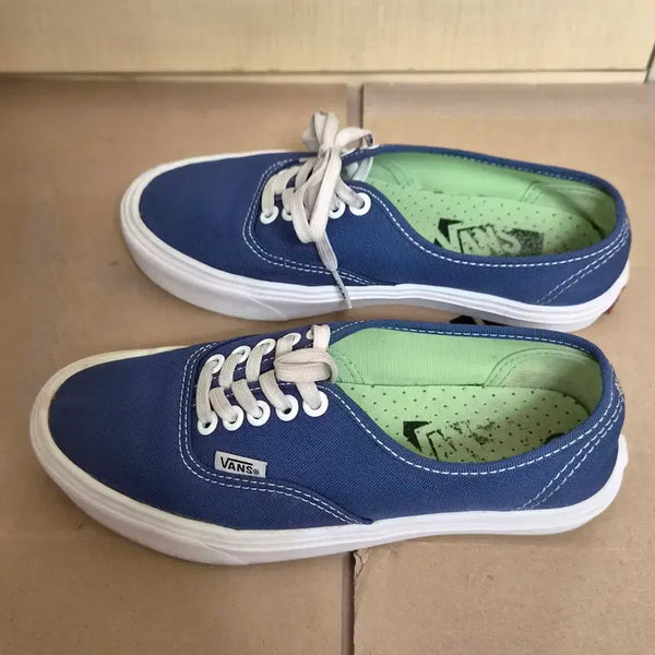 [BUNJANG] Vans Authentic LX Blue Sneakers / 반스 Lx 어센틱 블루 운동화 225
