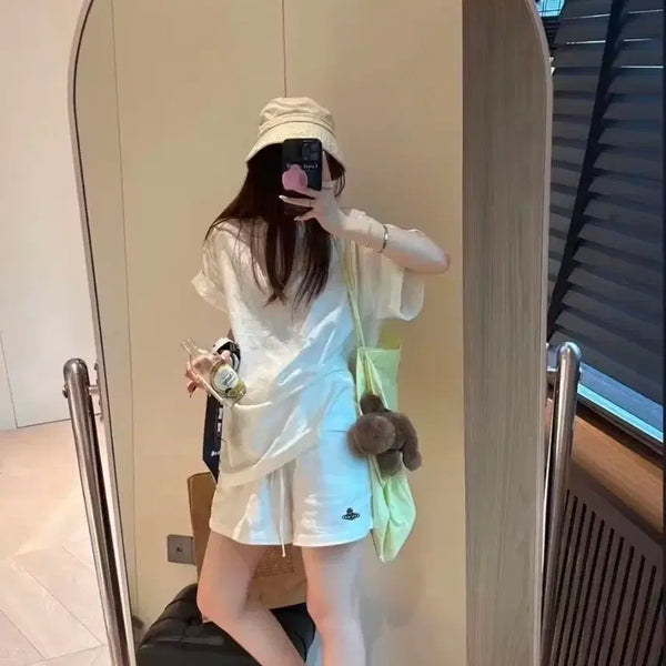 [BUNJANG] Vivienne Westwood White Linen Shorts / 비비안웨스트우드 화이트 린넨 반바지