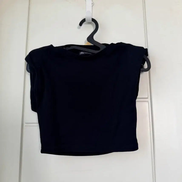 [BUNJANG] Zara Black Cropped Top / ZARA 블랙 크롭 탑