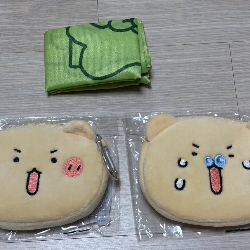 [BUNJANG] Isoi Manggeureojin Gom Pouch (Select) + Shopping Bag / 반택포) 아이소이 망그러진곰 파우치(선택)+장바구니