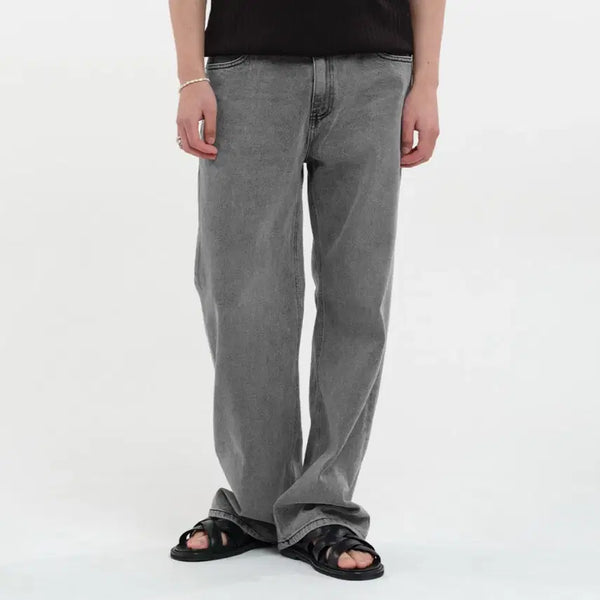[BUNJANG] Decolloso Grey Wide Denim Pants (M) / 새상품) 데꼬로소 그레이 와이드 데님 팬츠 M 사이즈 팝니다.