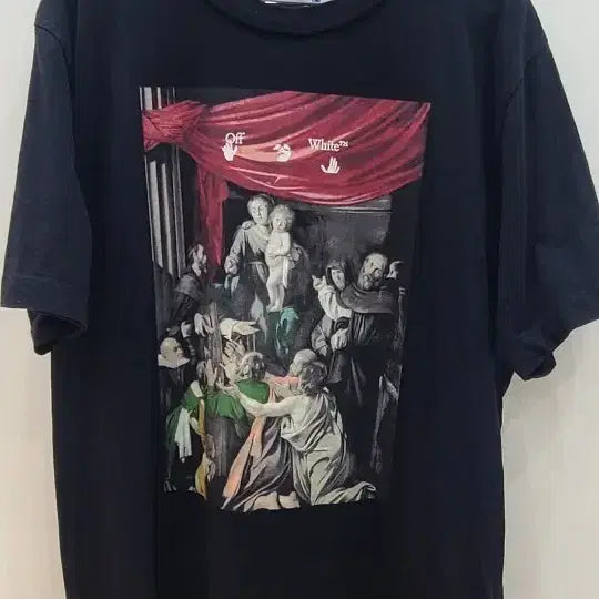 [BUNJANG] Off-White Caravaggio Short Sleeve T-Shirt (XL) / [2342]오프화이트 카라바지오 반팔티 100~105