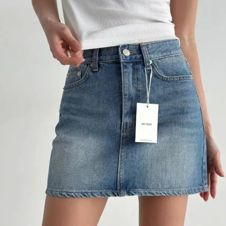 [BUNJANG] Dallagirl A-Line Vintage Washed Denim Skirt (M) / (새상품)달라걸 A라인 빈티지 워싱 데님 스커트(m)