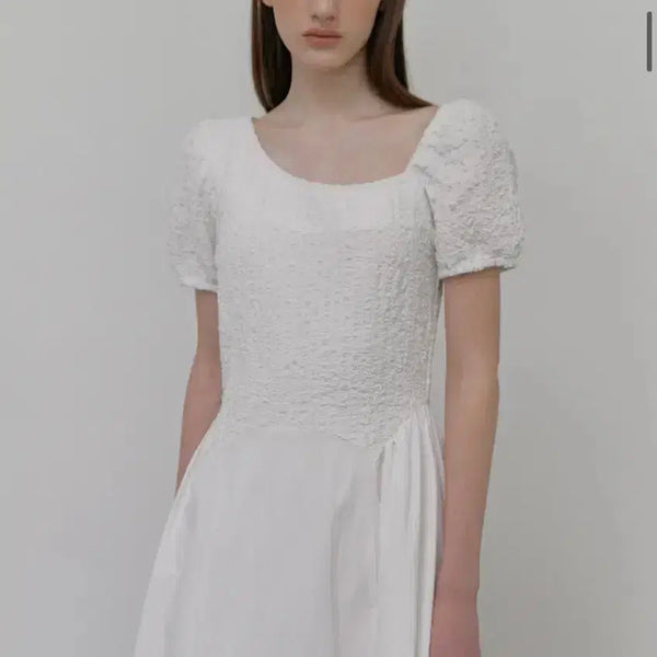 [BUNJANG] Etmon Shirring Dress White S / (새상품) 에트몽 셔링 원피스 화이트 s