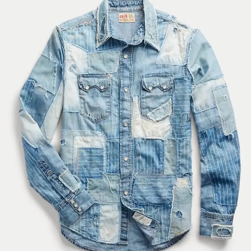 [BUNJANG] RRL Patchwork Western Shirt / RRL 패치워크 웨스턴 셔츠